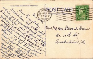 Vtg 1930s Greetings from Belding Michigan MI Linen Postcard