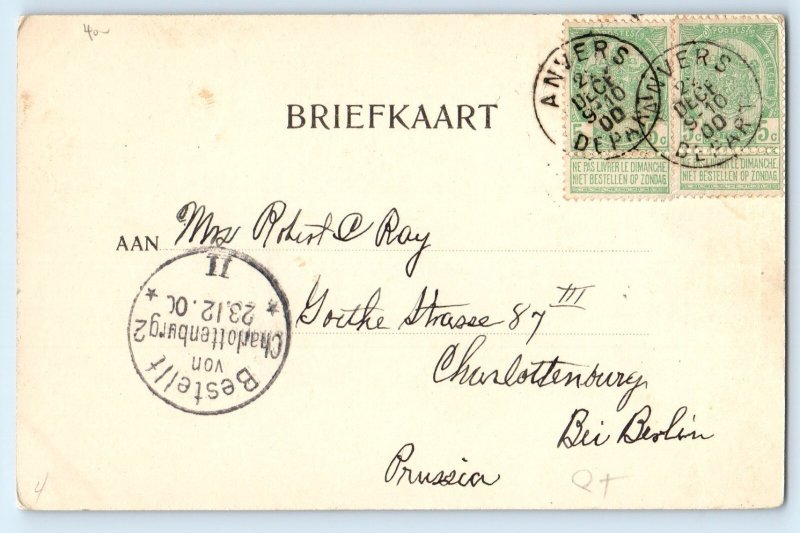 Hamont-Achel Limont Belgium Postcard Multiview Pensionnat 1900 Antique