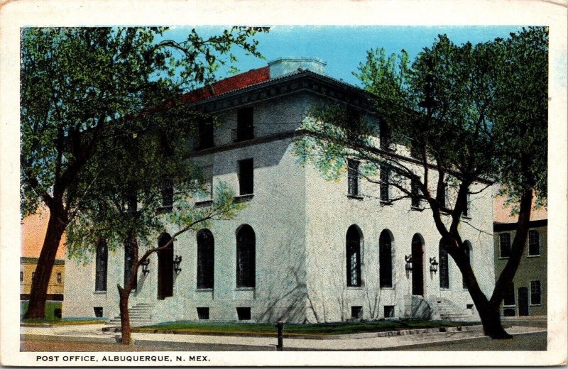 Post Office Albuquerque New Mexico NM WB Postcard VTG UNP Curteich Vintage 