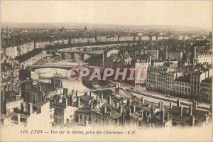 Postcard Old Lyon view taken Carthusian Saone