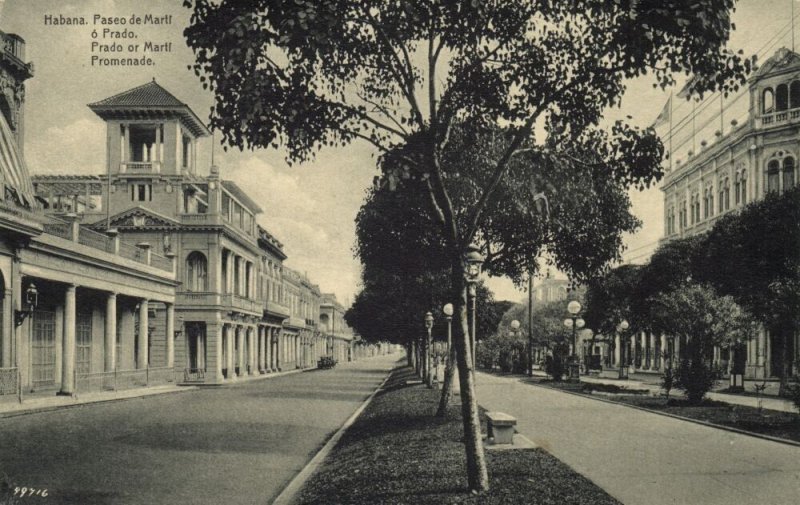 cuba, HAVANA, Paseo de Marti ó Prado (1910s) Postcard