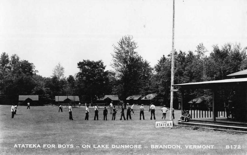 Brandon Vermont Lake Dunmore Atateka Real Photo Antique Postcard K95314