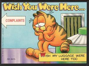 Wish You Were Here ... Garfield the Cat Davis Post Card 5422