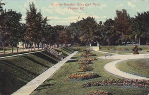 Illinois Peoria Sunken Garden Glen Oak Park 1910