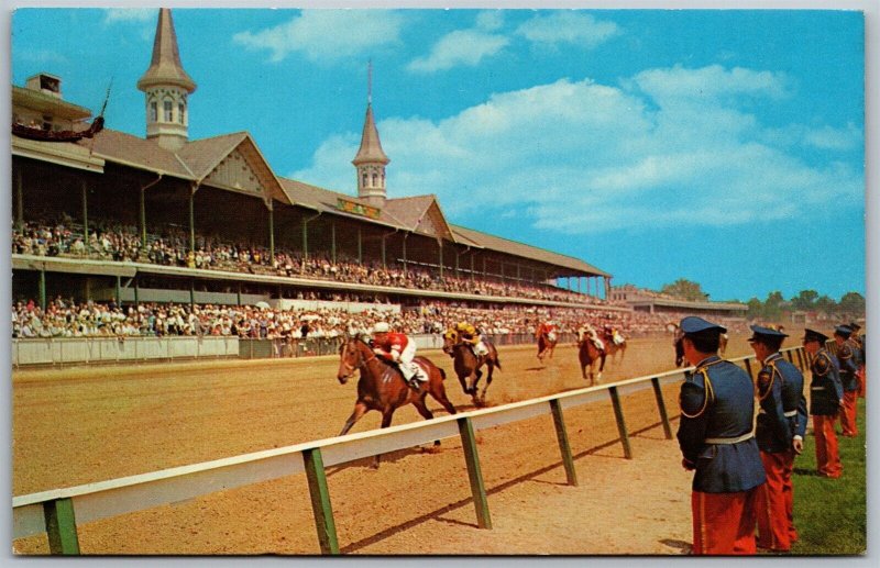 Vtg Louisville Kentucky KY Churchill Down Derby Day Horse Racing Postcard