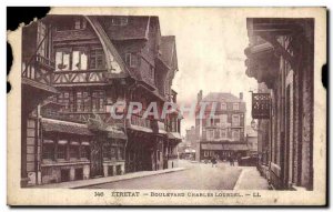 Old Postcard Etretat Boulevard Charles Lourdel