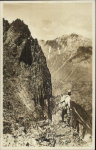 Mountain Hiking Japan Mt. Kasa-ga-take From Mt. Hotaka Real Photo Postcard