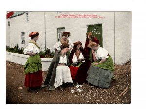 Giant Postcard Colleens Fortune Telling Ballymaclinton, Vintage