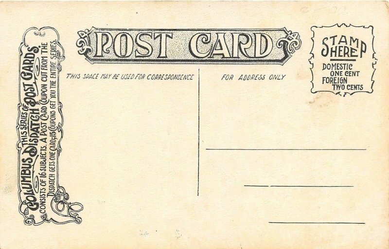 Columbus Ohio c1906 Postcard Capitol University