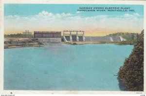 MONTICELLO, Indiana, 1910-20s; Norway Hydro Electric Plant, Tippecanoe River