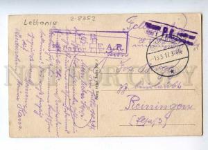 232354 WWI LATVIA RIGA theatre 1917 year German military post