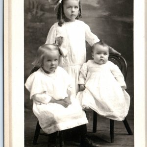 c1910s Rapid City, SD RPPC Adorable Children Little Girl Cute Real Photo PC A123