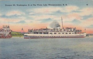 New Hampshire Lake Winnipesaukee Steamer Mt Washington II At The Weirs