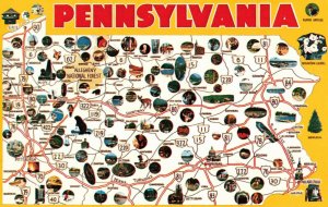 Pennsylvania, Keystone State Advertising Chrome Postcard