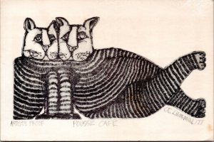 Postcard Art - Carol Travers Lumus Pousse Café - sent by artist in 1979