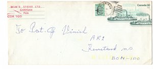 Postal Stationery Envelope, Canada, 30 Cent Ships, Used  Prince Edward Island