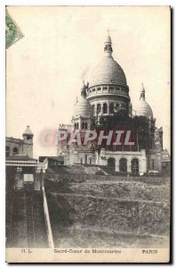 Old Postcard Sacre Coeur in Montmartre