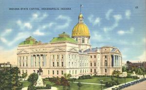 State Capitol Building at Indianapolis IN, Indiana - Linen