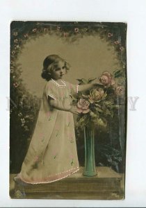 3178056 Girl FAIRY Roses VASE Vintage PHOTO Collage Tinted PC