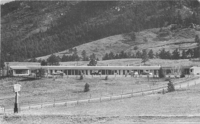 Autos Green Mountain Falls Colorado Motel X roadside 1940s Postcard 3174