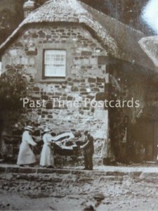 Isle of Wight SHANKLIN BEACH Fishermans Cottage CHINE COTTAGE - Old RP Postcard