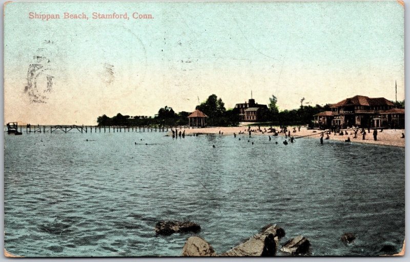 1907 Shippan Beach Stamford Connecticut CT Hotel Buildings Posted Postcard