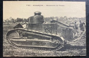 Mint France Real Picture Postcard Pre WW2 Besancon Tank Maneuvers