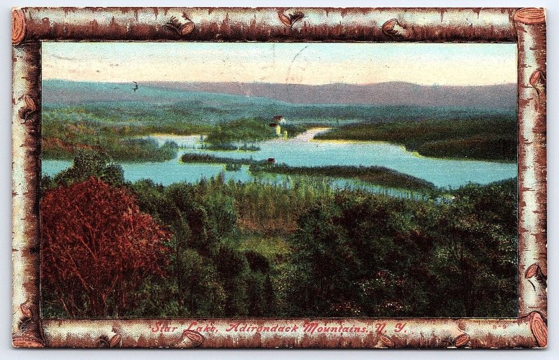 1910's Star Lake Adirondacks Mountains New York NY Attraction Posted Postcard