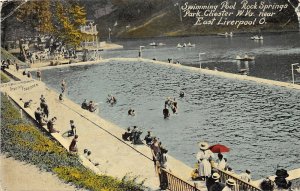 Chester West Virginia c1910 Postcard Swimming Pool Rock Springs Amusement Park