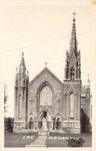 Lake Megantic Quebec Canada 1940s RPPC Real Photo Postcard Church