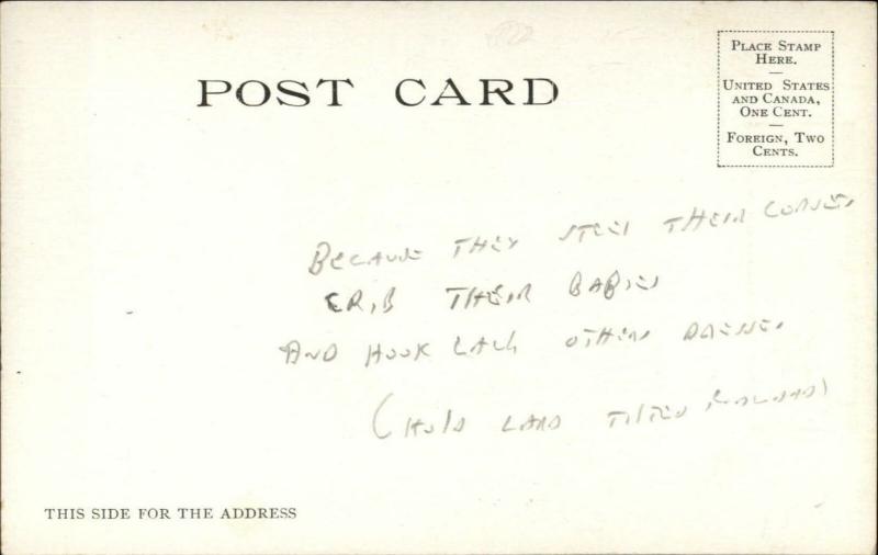 Why Are Women So Wicked - Devil Squished Letter Puzzle Dederick Bros c1905