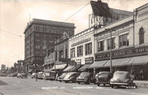 J69/ Waukegan Illinois RPPC Postcard c1940-50s Genessee St Kresge Store 47