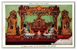 Postcard CA Jerry's Famous Jade Lounge Old Chinatown Los Angeles Jerry's Joynt