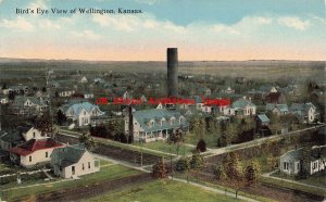 KS, Wellington, Kansas, Bird's Eye View, 1913 PM, Curt Teich No 11549