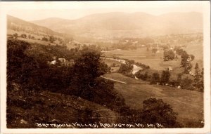 Real Photo Postcard Battenkill Valley in Arlington, Vermont