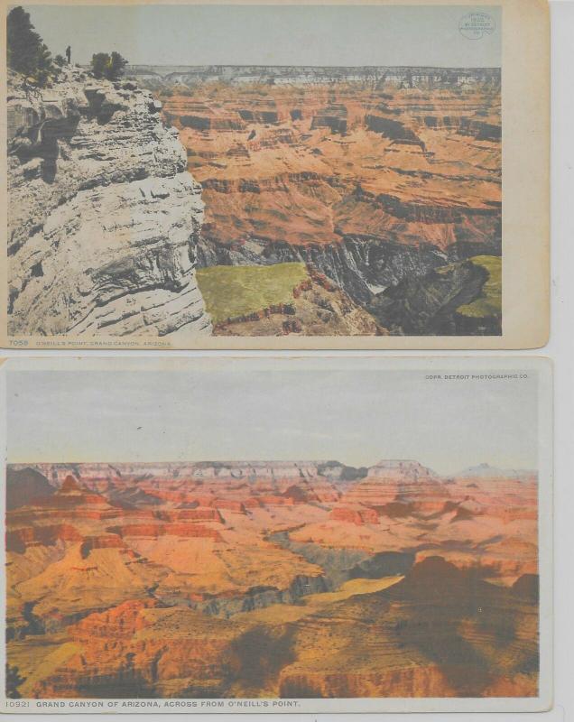 Group of 5 Grand Canyon Arizona scenic views Detroit Pub antique pc (Z9424)