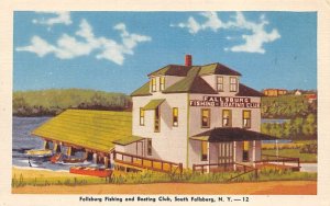 Fishing and Boating Club Fallsburg, New York NY Postcard