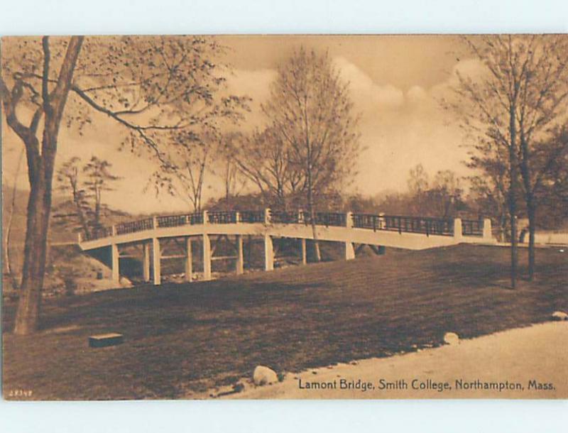 Unused Divided-Back SMITH COLLEGE BRIDGE Northampton Massachusetts MA H8386