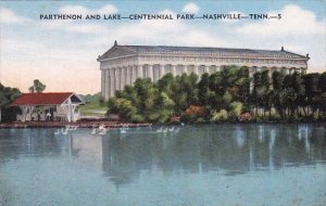 Tennessee Nashville Parthenon And Lake Centennial Park