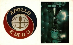 Apollo Soyuz Test Project Official Emblem Houston Texas Chrome Postcard 08.59