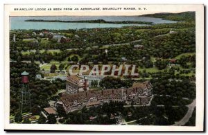 united States Postcard Old Briarcliff Lodge as seen from an airplane Manor Ne...