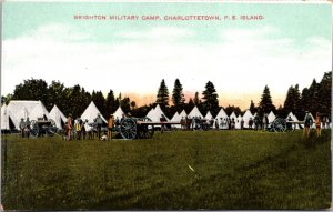 Postcard Brighton Military Camp, Charlottetown, Prince Edward Island Canada