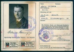 3rd Reich Germany 1939 1941 Red Cross Personalausweis Photo ID Card With R 81672