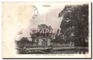 Old Postcard Indochina Vietnam Pagoda Hanol Crow Pavilion of Literature