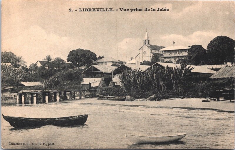 Gabon Libreville View Taken from the Pier Vintage Postcard 09.10