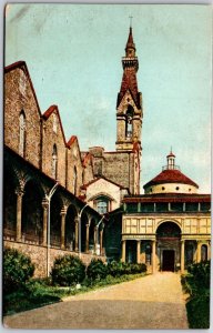 Firenze - Chiostro di S. Croce Florence Italy Cloisters Postcard