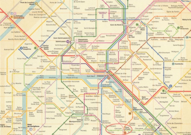 Paris Underground Map France Train Subway Postcard | Topics ...