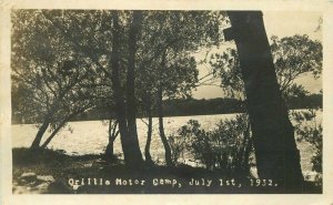 Ontario Canada 1932 Orillia Motor Camp RPPC Photo Postcard 21-13808