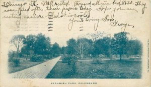 Galesburg Illinois Standish Park undivided Mail Printing 1906 Postcard 20-8198