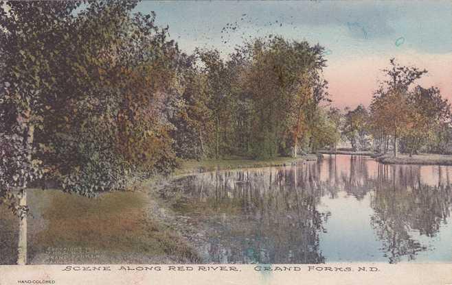 Along the Red River - Grand Forks ND, North Dakota - pm 1908 - DB